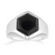 Zilveren ring met een zwarte onyx