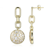 Boucles d'oreilles en argent et Zircon (Adela Silber)