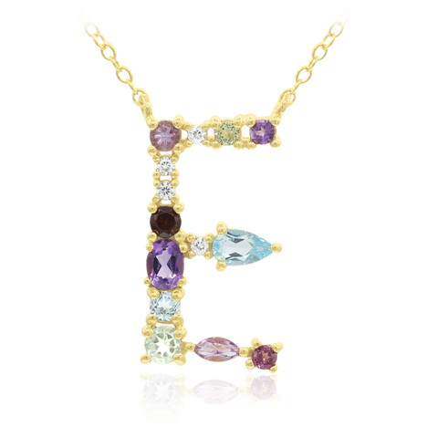 Collana in argento con Topazio Blu Svizzero