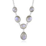 Labradorit-Silbercollier