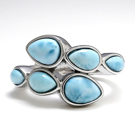 Bague en argent et Larimar