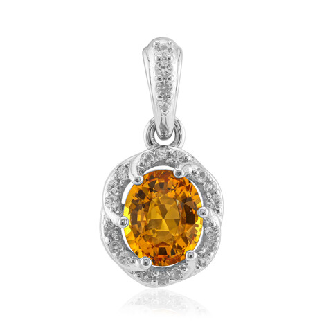 Oranger Ban Ka Cha-Saphir-Goldanhänger