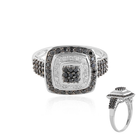 14K Black Diamond Gold Ring