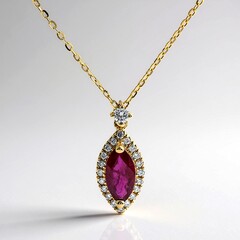 Collana in oro con Rubino Mozambico AAA