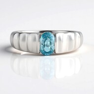 Bague en argent et Zircon de Ratanakiri (Adela Silber)