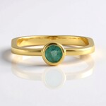 Anello in argento con Smeraldo Colombiano (de Melo Essence)