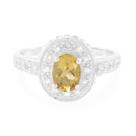 Anillo en plata con Cuarzo champán