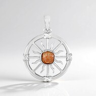 Colgante en plata con Piedra del sol