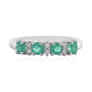 Anello in argento con Smeraldo Colombiano