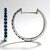 Orecchini in argento con Diamante Blu