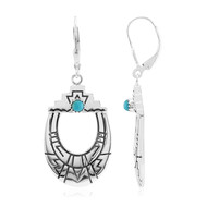 Pendientes en plata con Turquesa azul del Mohave Kingman (Jones Lee)