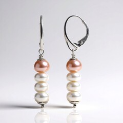 Orecchini in argento con Perla d'Acqua Dolce Rosa