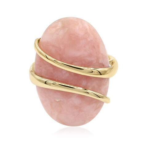 Pinkfarbener Opal-Goldring