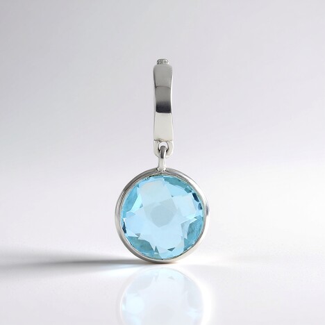 Ciondolo in argento con Topazio Blu Cielo