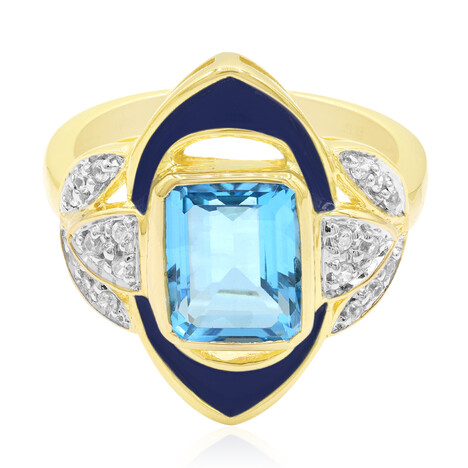 Swiss Blue Topaz Silver Ring