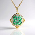 Collana in argento con Smeraldo Zambia (Gems en Vogue)