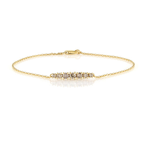Zilveren armband met een I2 Champagne Diamant (de Melo)