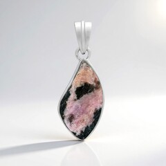 Ciondolo in argento con Rodonite Sulavesi
