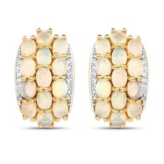 Zilveren oorbellen met Welo-opalen