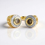Bague en argent et Diamant champagne I2 (Ornaments by de Melo)