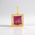 Ciondolo in argento con Zaffiro Rosa del Madagascar