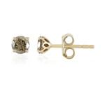 Gouden oorbellen met I2 Champagne Diamanten (de Melo Gold)