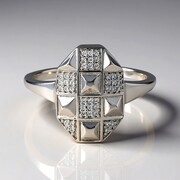 Bague en argent et Zircon