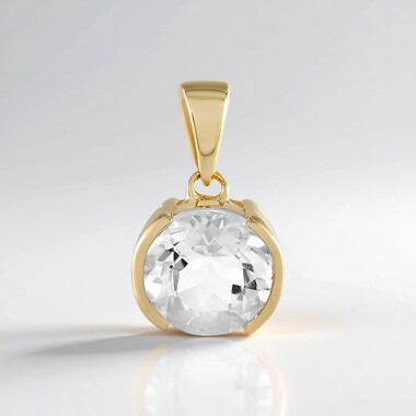 Ciondolo in argento con Quarzo Bianco