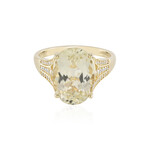 Anello in oro con Kunzite Canarino (AMAYANI)