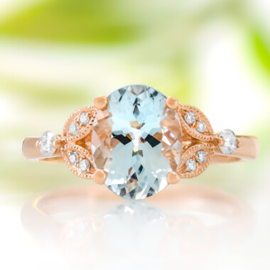 AAA-Brasilianischer Aquamarin-Goldring (CIRARI)