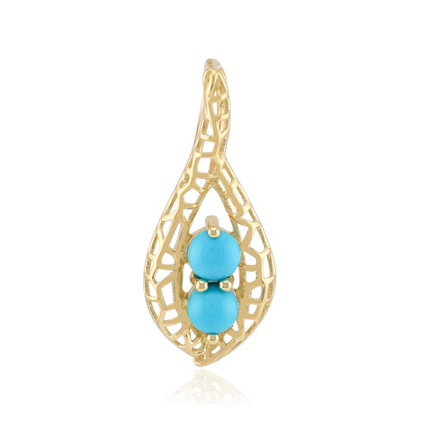 9K Sleeping Beauty Turquoise Gold Pendant (Ornaments by de Melo)