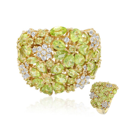 Bague en argent et Péridot de Birmanie