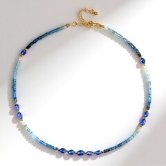 Collana in argento con Acquamarina Santa Maria (Riya)