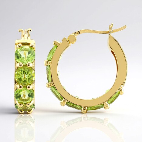 Orecchini in argento con Peridoto della Birmania