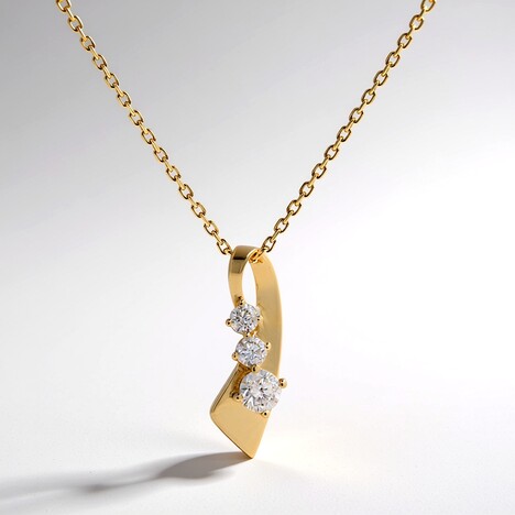 Collana in oro con Diamante SI1 (H) (CIRARI)