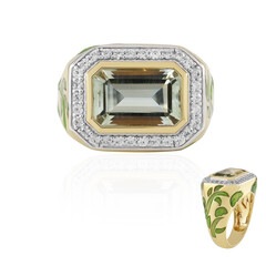 Anello in argento con Ametista Verde (Adela Silber)