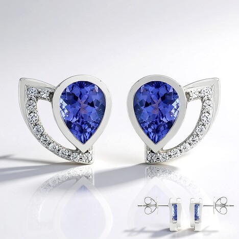 Orecchini in oro con Tanzanite AAA (de Melo Gold)