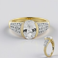 Anello in argento con Danburite