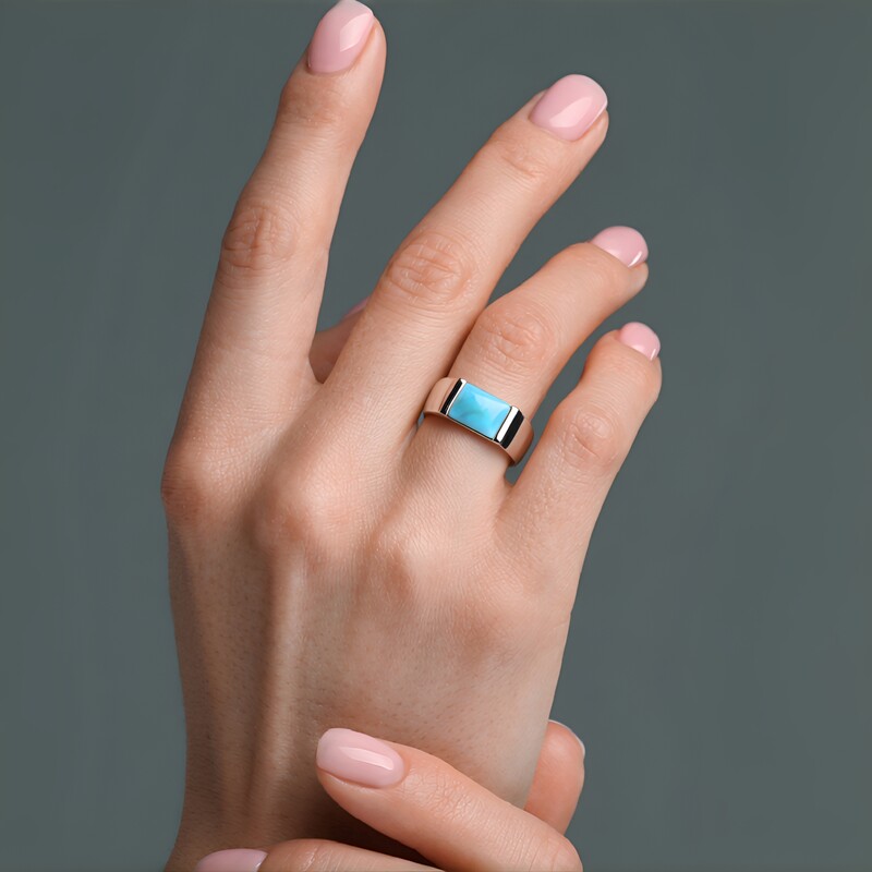 Larimar Silver Ring