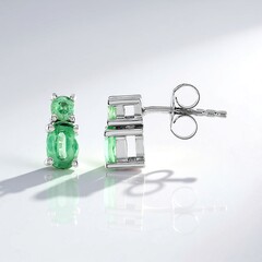Orecchini in argento con Cianite Menta