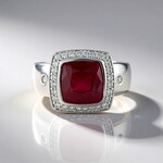 Anello in argento con Rubino del Madagascar (de Melo Essence)