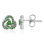 Pendientes en plata con Tsavorita de Tanzania