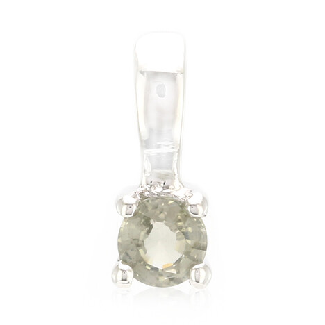 Cuprian Tourmaline Silver Pendant
