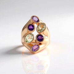 Anello in argento con Ametista Verde