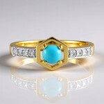 Anello in argento con Turchese Sleeping Beauty