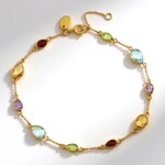 Bracciale in argento con Topazio Blu Cielo