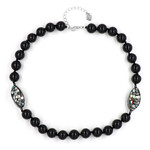 Abalone Shell Mosaic Silver Necklace (Dallas Prince Designs)