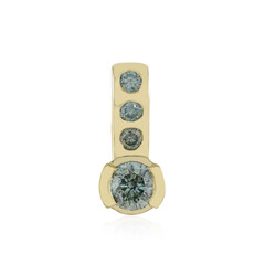 9K I2 Sky Blue Diamond Gold Pendant