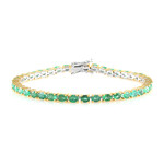 Zambian Emerald Silver Bracelet (Gems en Vogue)