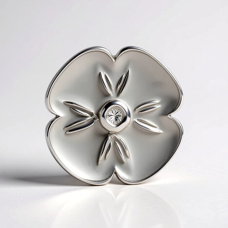 Charm in argento con Diamante SI1 (G) (Annette)